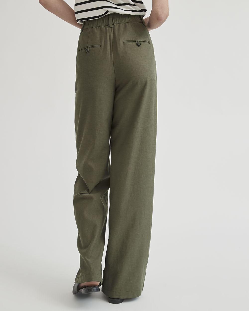 Wide-Leg High-Rise Tencel Pant