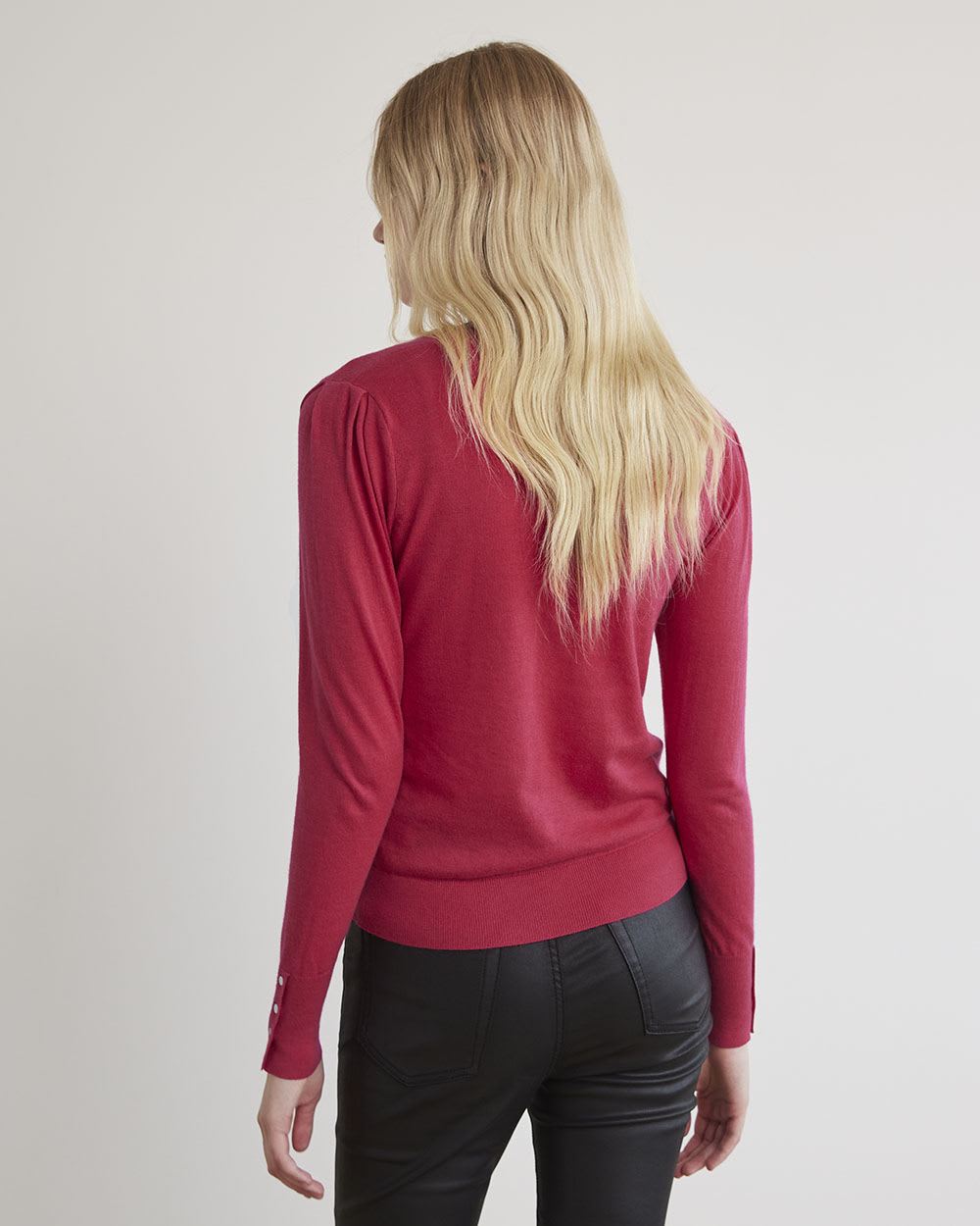 Fine Jersey Long-Sleeve Classic Sweater