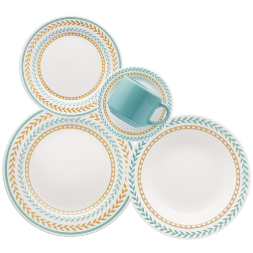 Oxford Donna Laurels 20 Pieces Dinnerware Set Service for 4