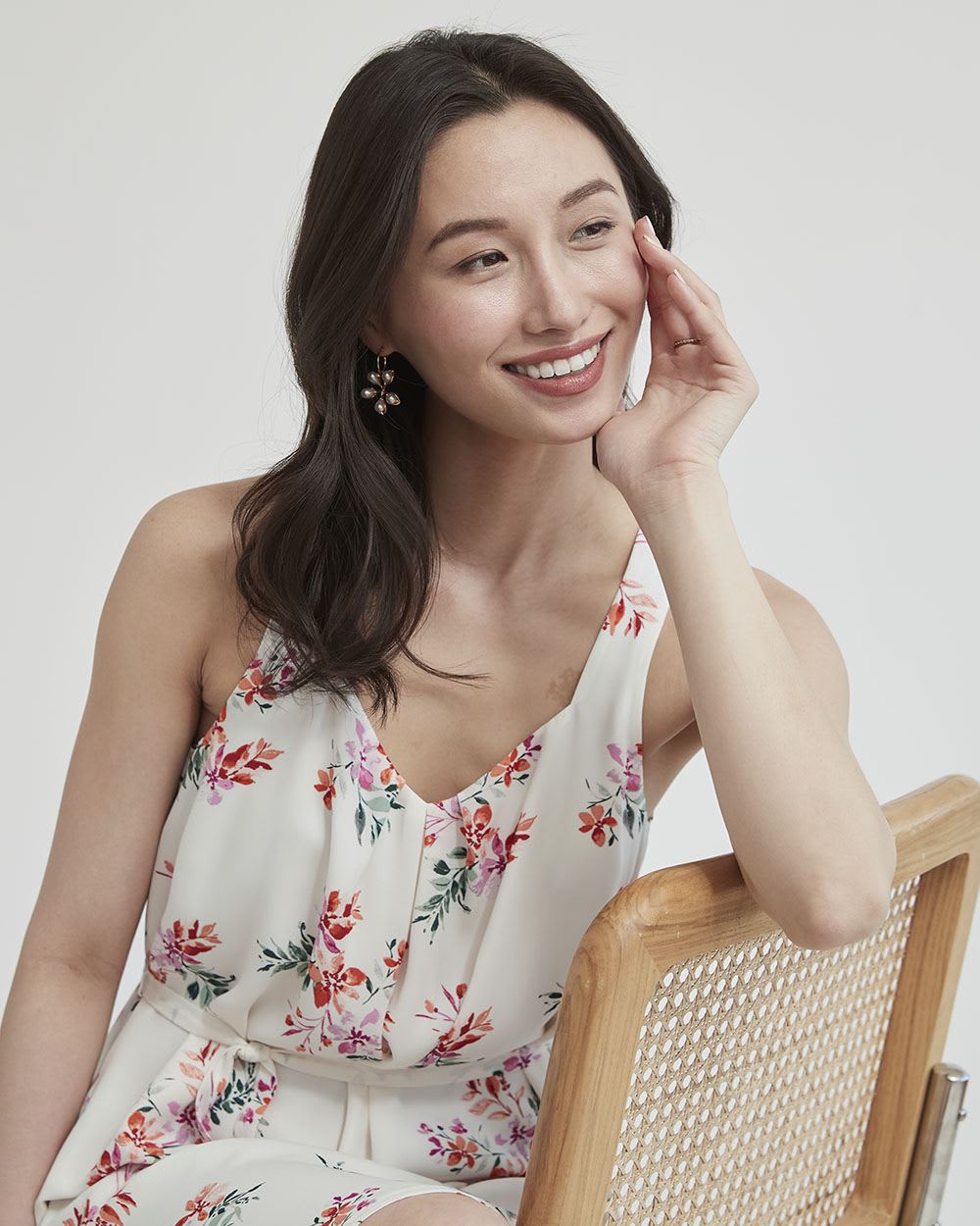 Silky Crepe Sleeveless Shift Dress