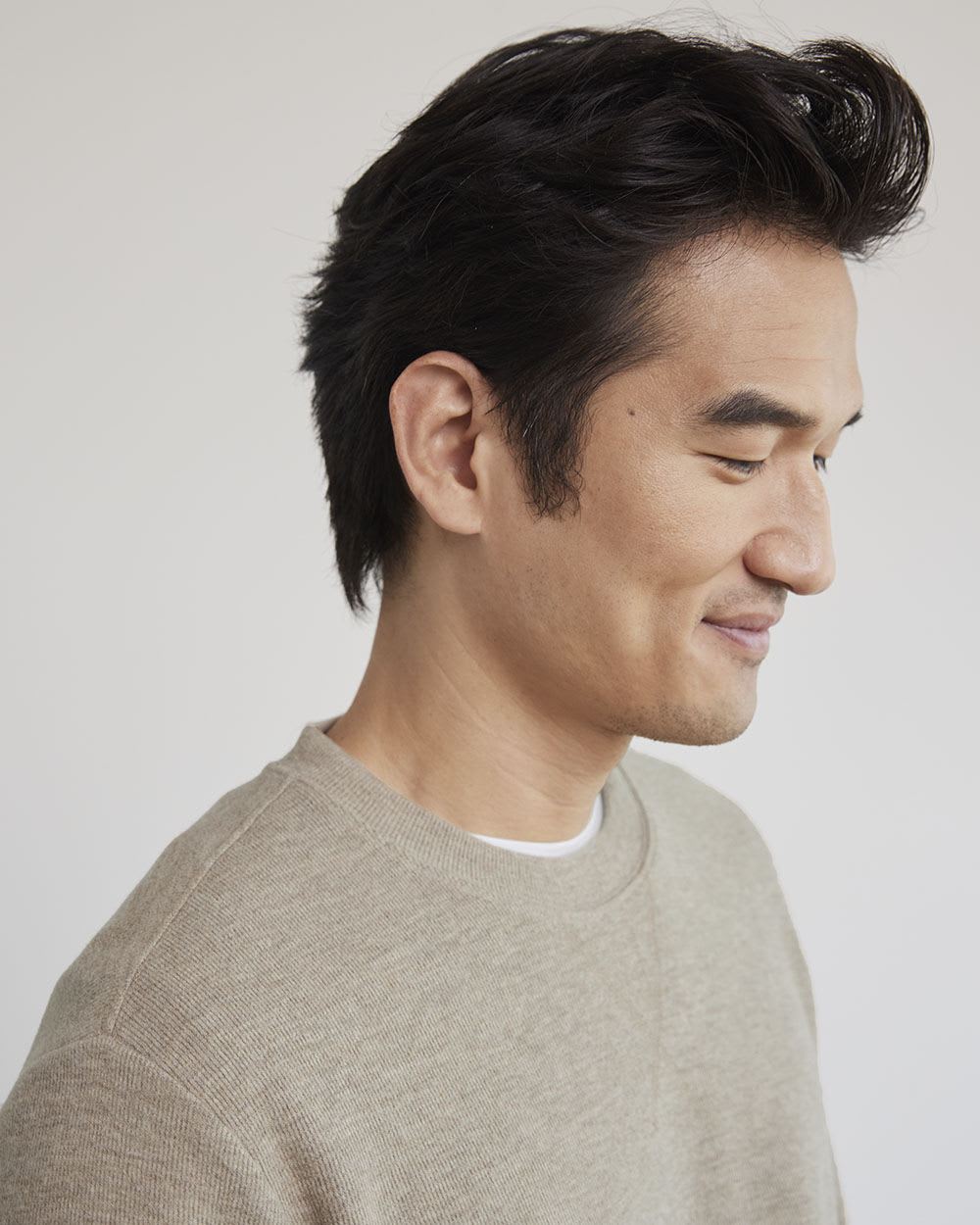 Crew-Neck Waffled-Knit Pullover