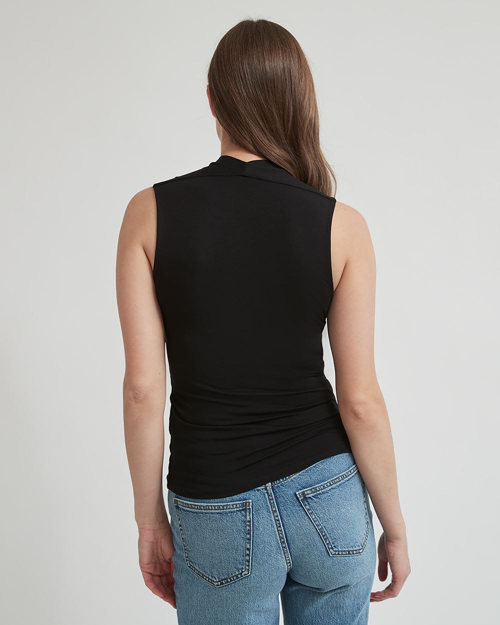 Fitted Sleeveless V-Neck T-Shirt