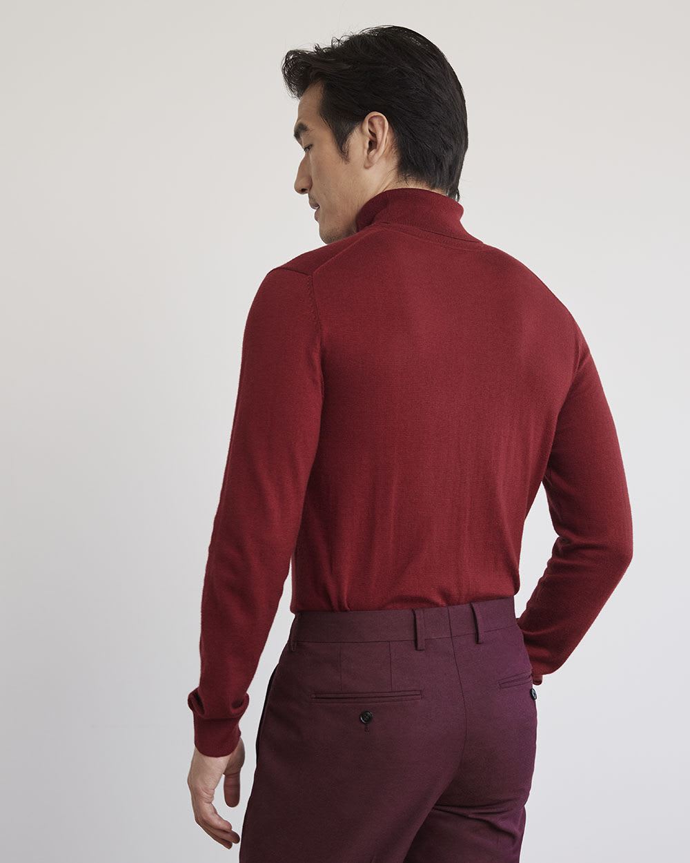 Basic Long-Sleeve Turtleneck Sweater