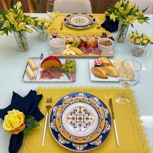 Oxford Floreal Saint Louis 20 Pieces Dinnerware Set Service for 4