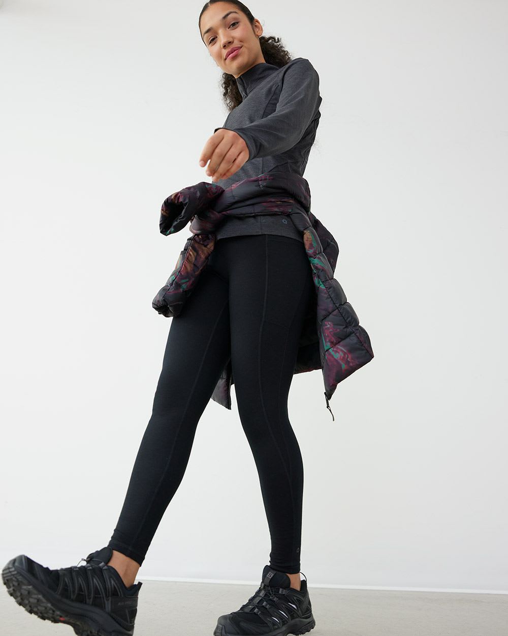 Long-Sleeve Mock-Neck Tee, Dry Lux Hyba