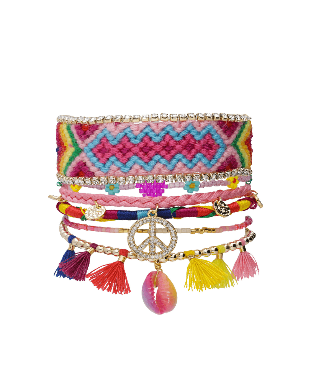 PEACEMAKER Hipanema Pink Cuff Bracelet