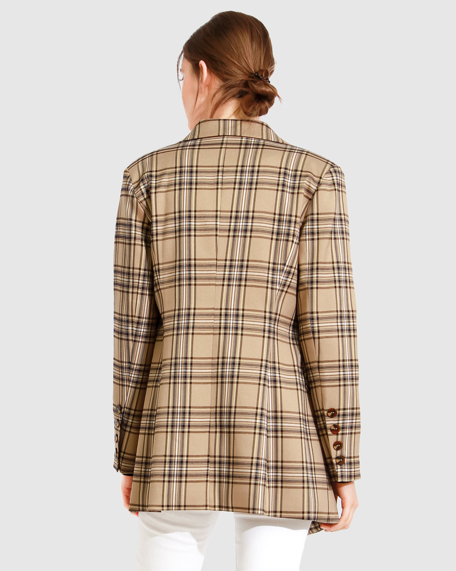 Belle & Bloom Too Cool For Work Plaid Blazer