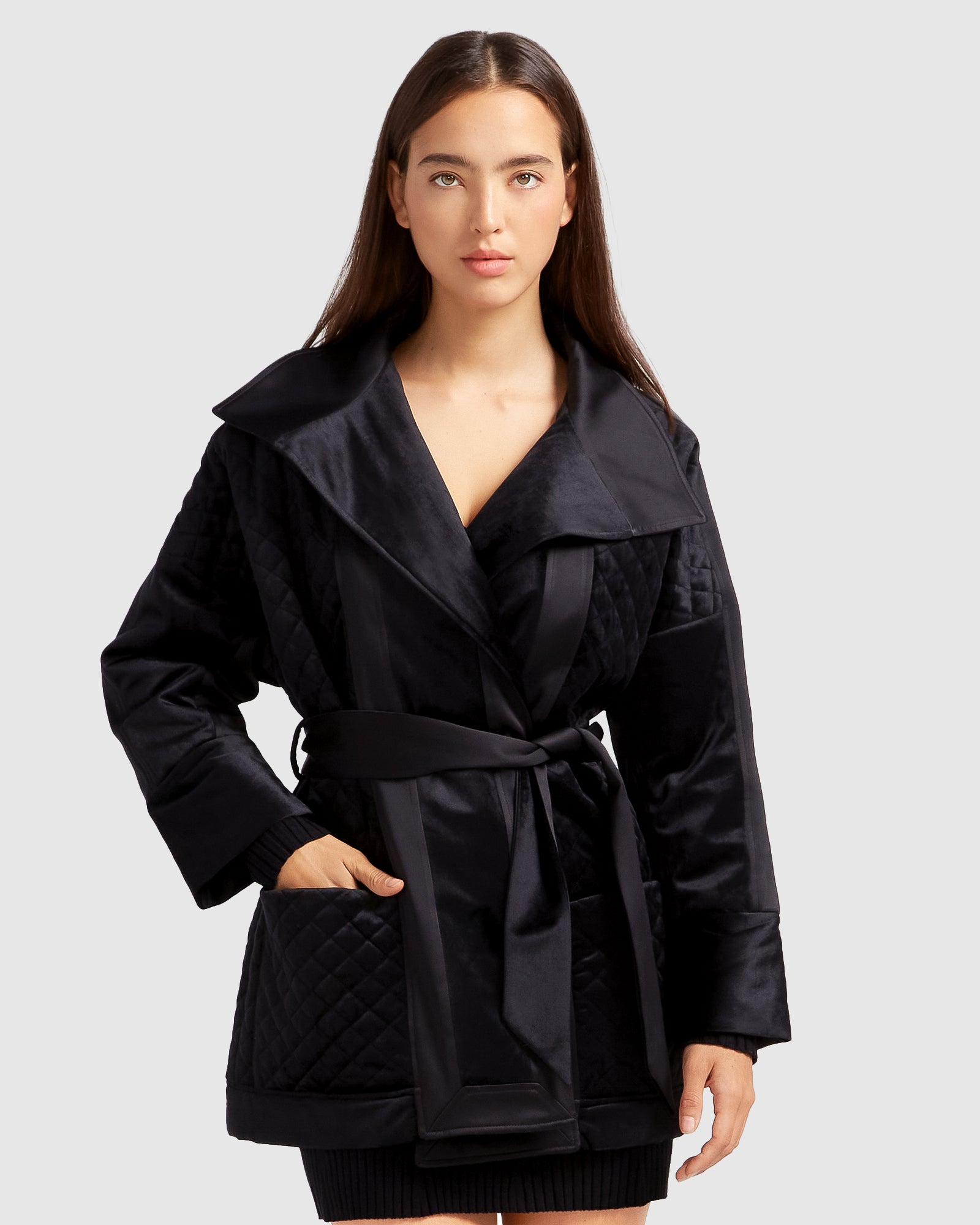 Belle & Bloom Ace of Spades Velvet Coat
