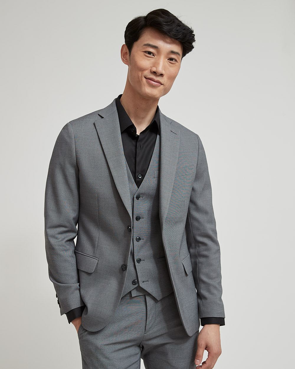Regular Fit Essential Medium Grey Blazer
