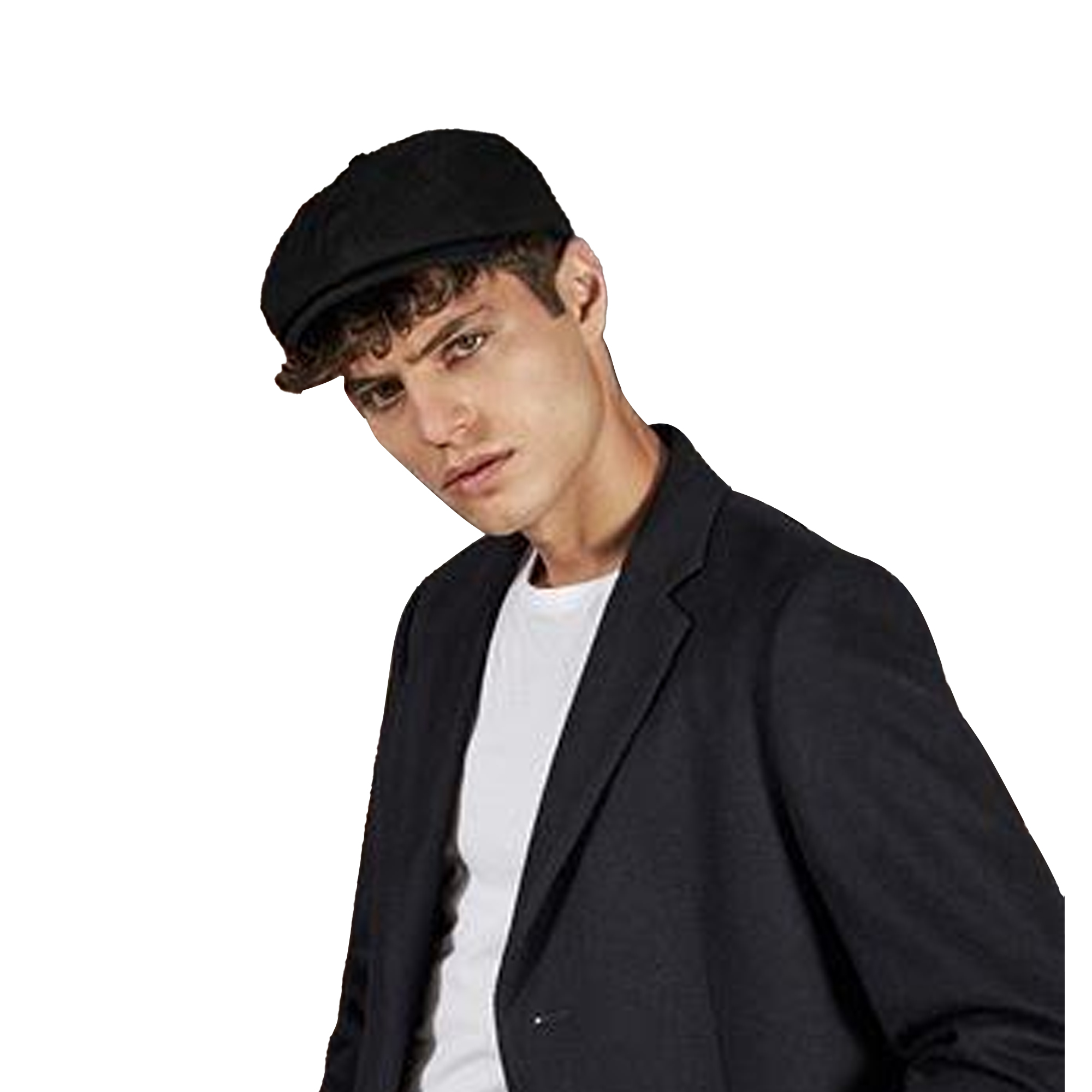 Beechfield - Mens Classic Herringbone Newsboy Cap