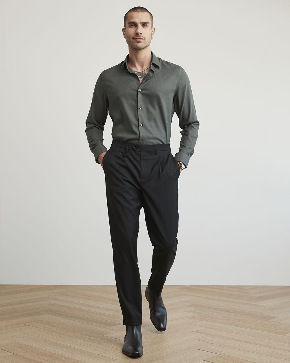 Slim-Fit Knit Performance Shirt