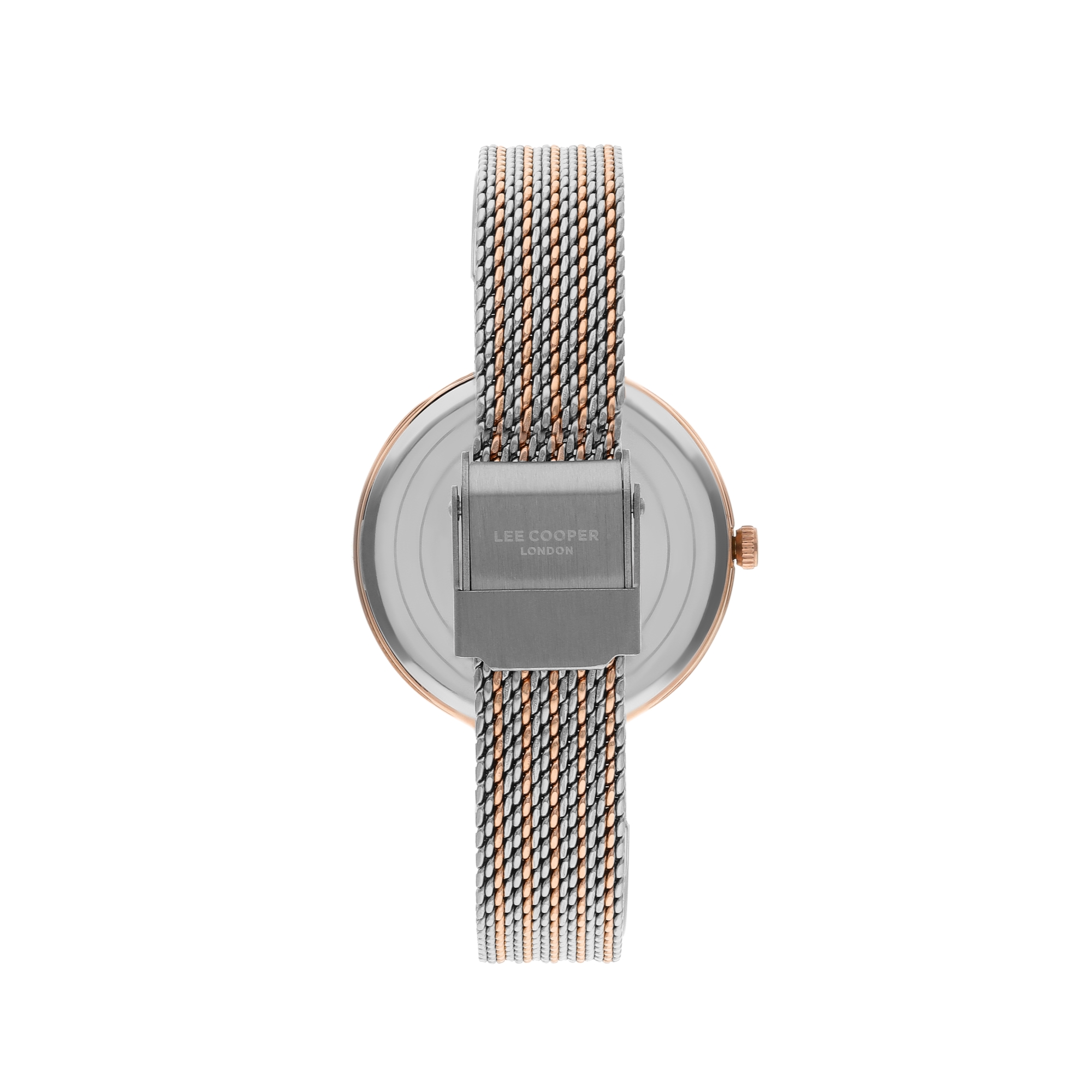 LEE COOPER-Women's Silver 34mm watch w/White Dial