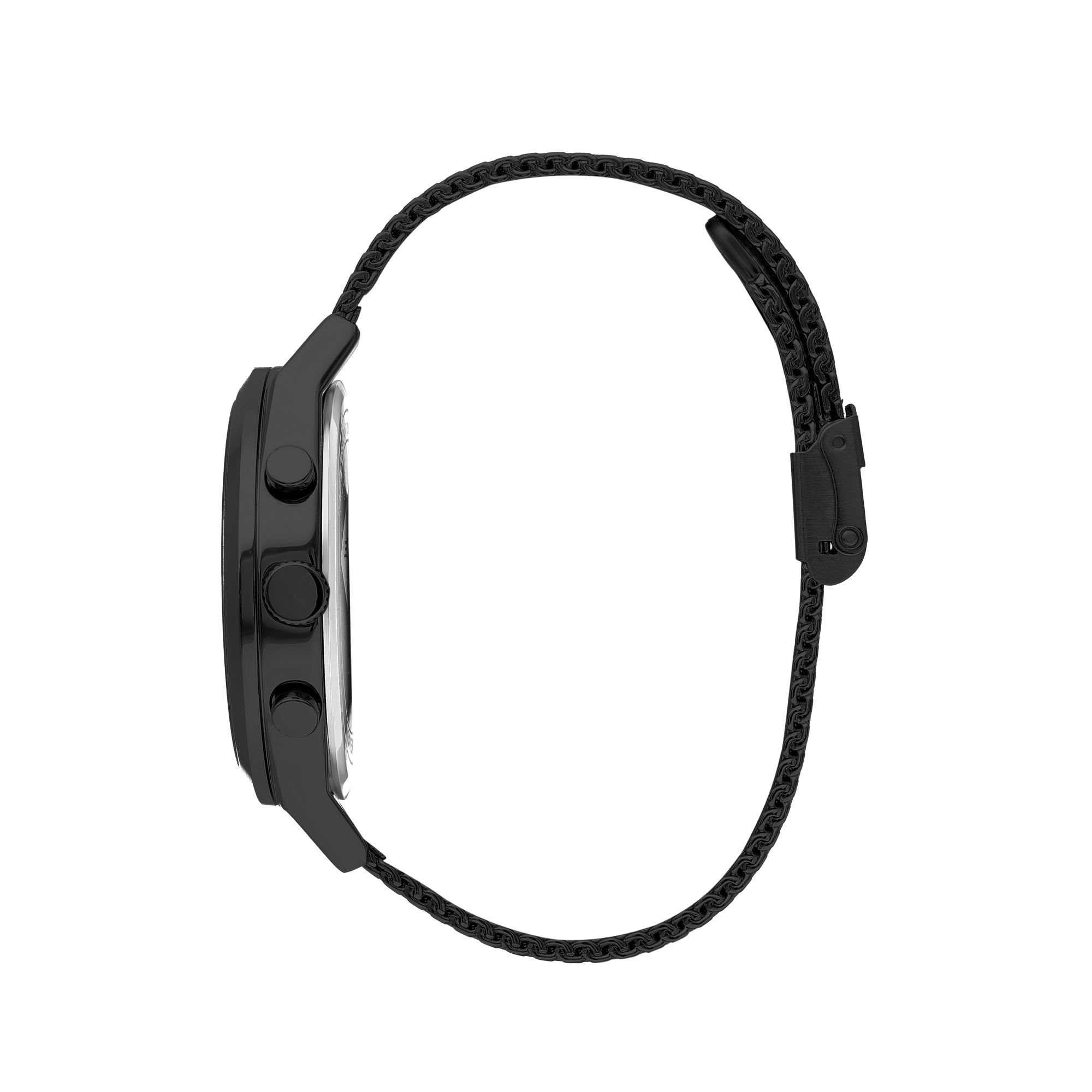 LEE COOPER-Men's Black 44mm watch w/Black Dial