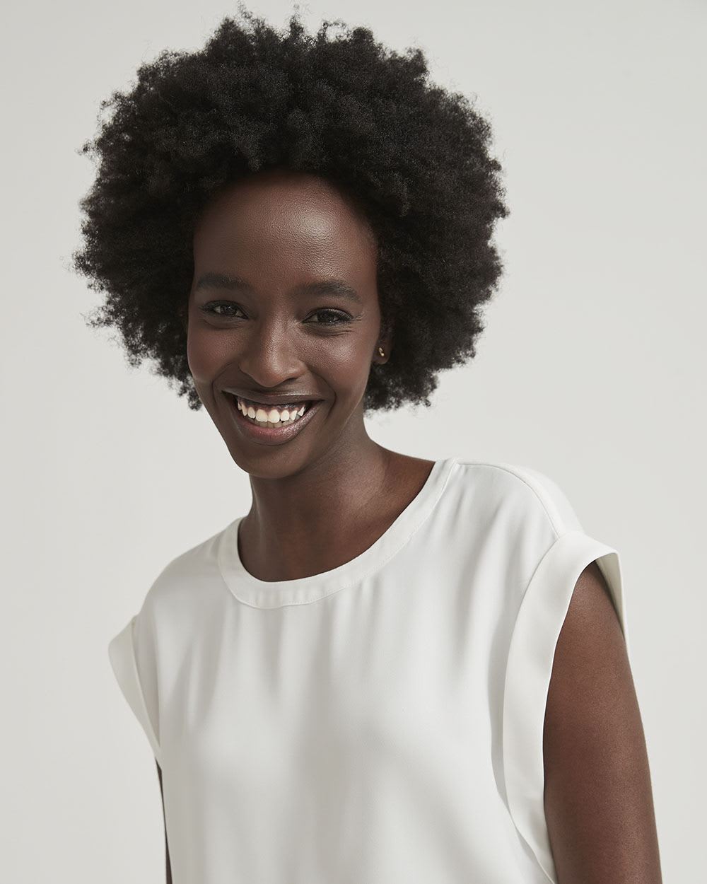 Mix-Media Extended-Sleeve Crew-Neck T-Shirt