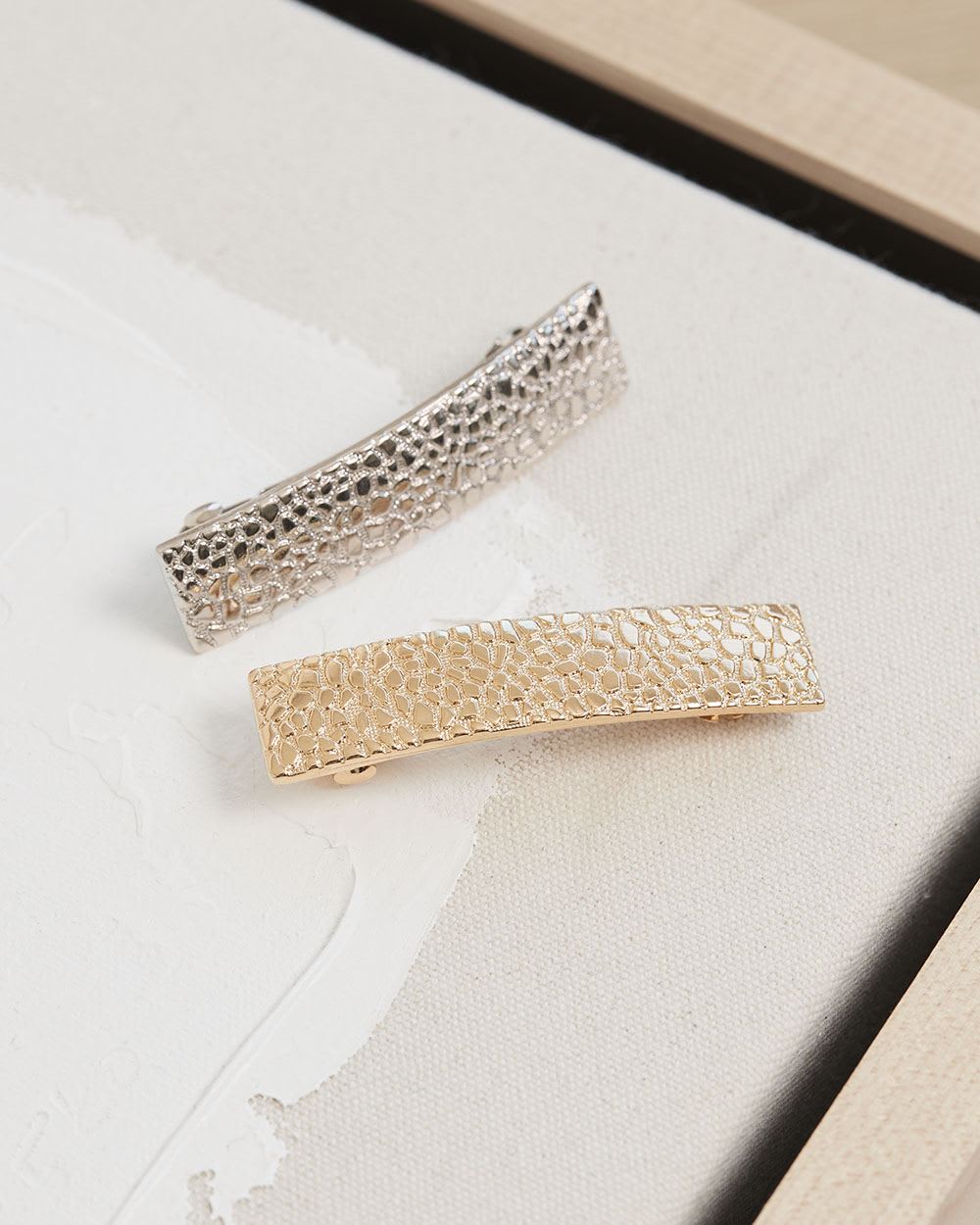 Textured Hair Clips, Set of 2
