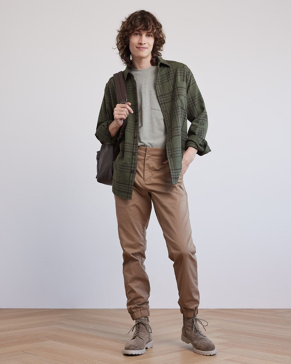 Solid Short-Sleeve Crew-Neck Tee with Chest Pocket