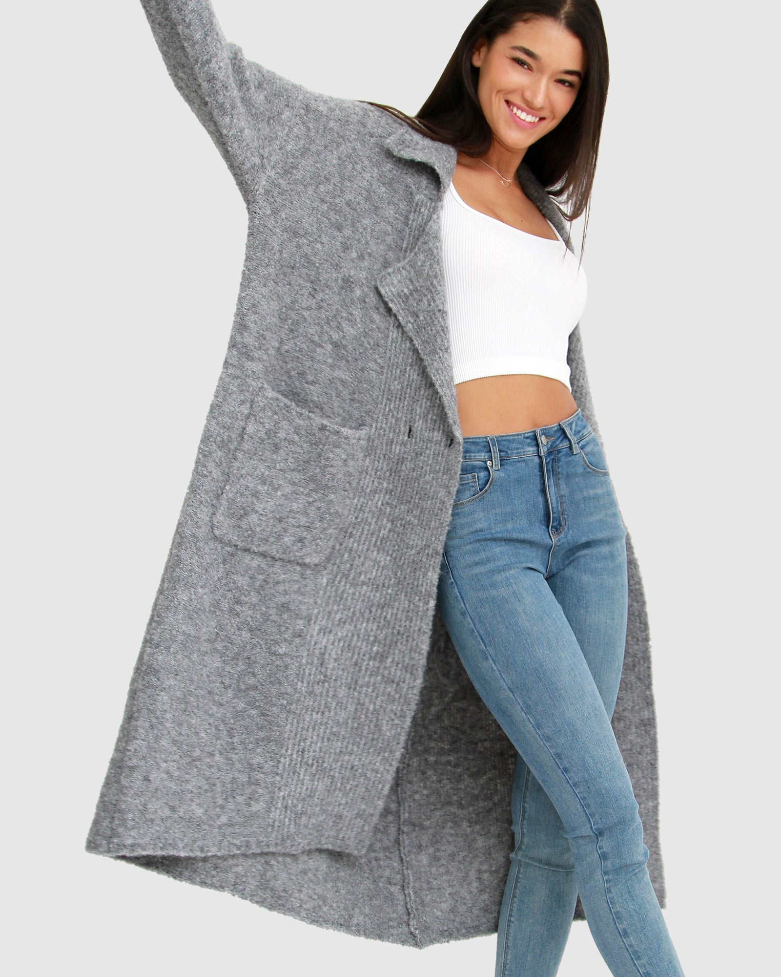 Belle & Bloom Born To Run Sustainable Sweater Coat