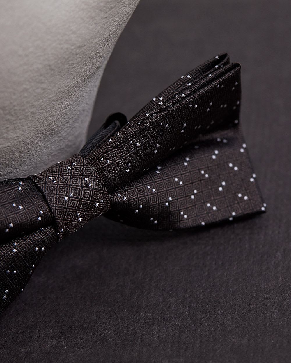 Brown Dotted Bow Tie