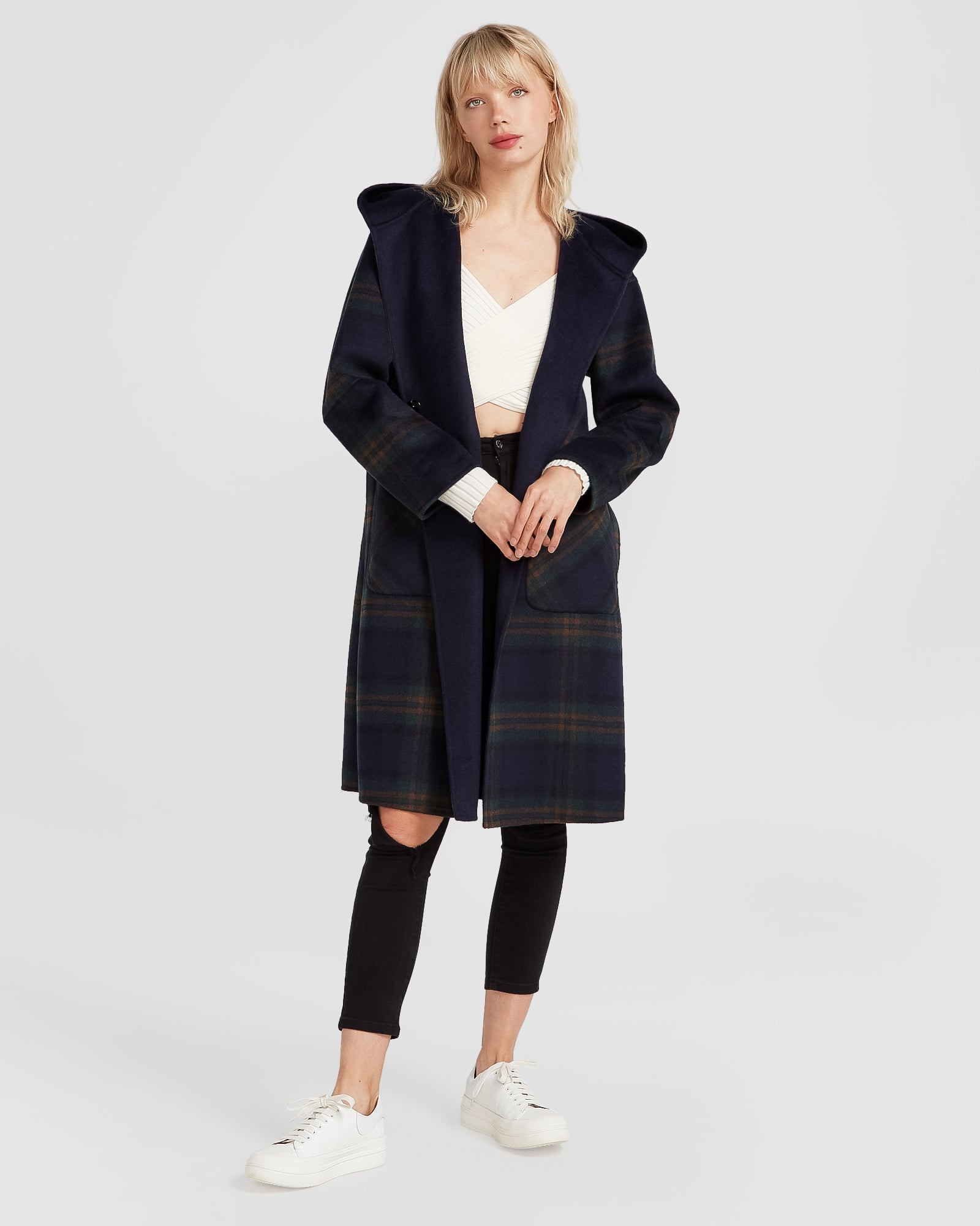 Belle & Bloom Walk This Way Wool Blend Oversized Coat