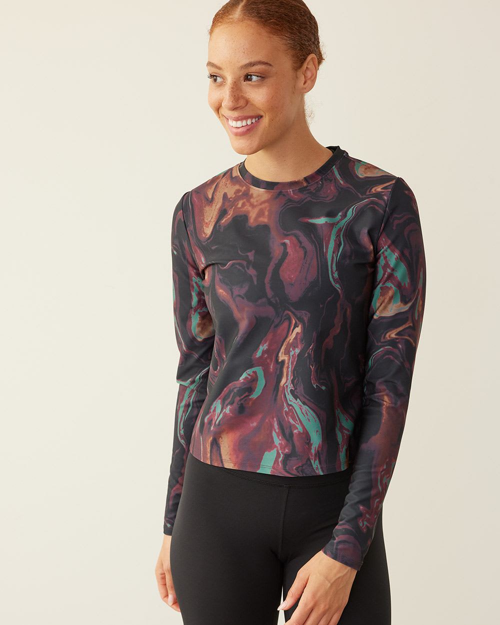 Long-Sleeve Crew-Neck Top, Hyba