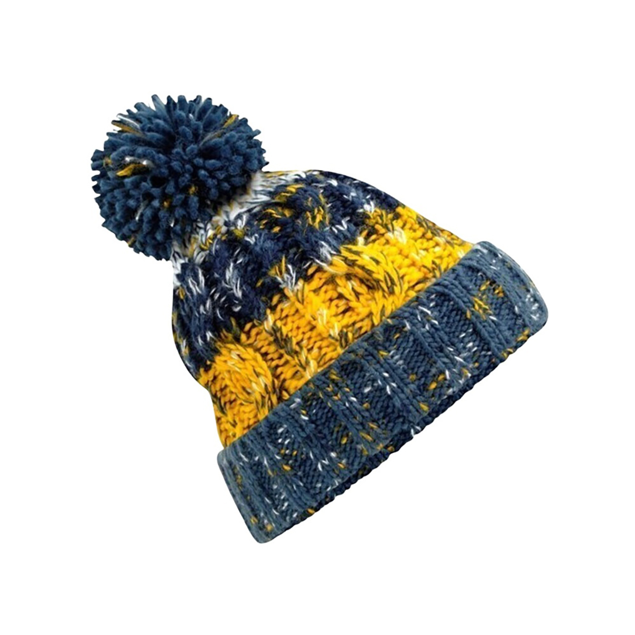 Beechfield - Unisex Adults Corkscrew Knitted Pom Pom Beanie Hat