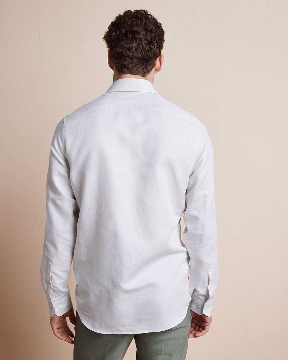 Tailored-Fit Linen Dress Shirt