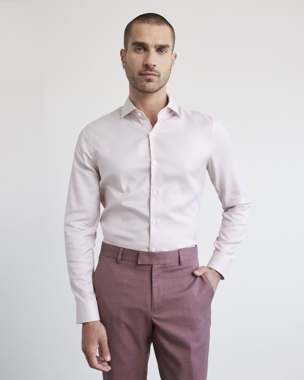 Slim-Fit Dobby Dress Shirt