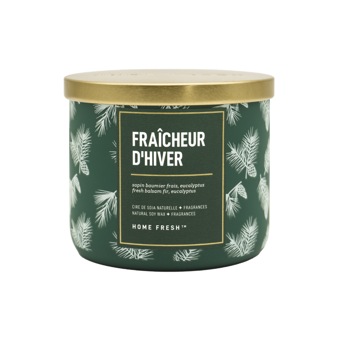 Home Fresh- Soy wax candle Fraîcheur d’Hiver - 3 wicks