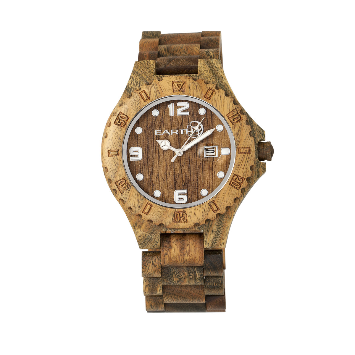 Earth Wood - Raywood Bracelet Watch w/Date - Khaki/Tan