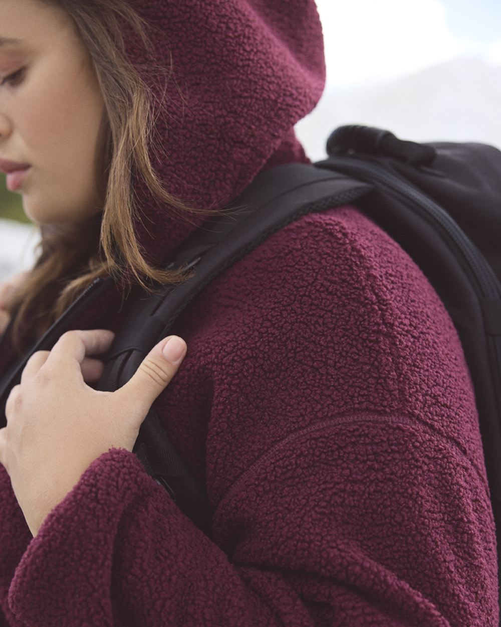 Hooded Sherpa Jacket, Hyba