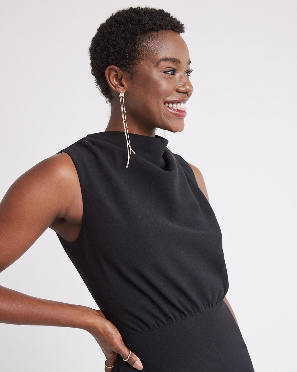 Sleeveless Wide-Leg Jumpsuit with Open Back