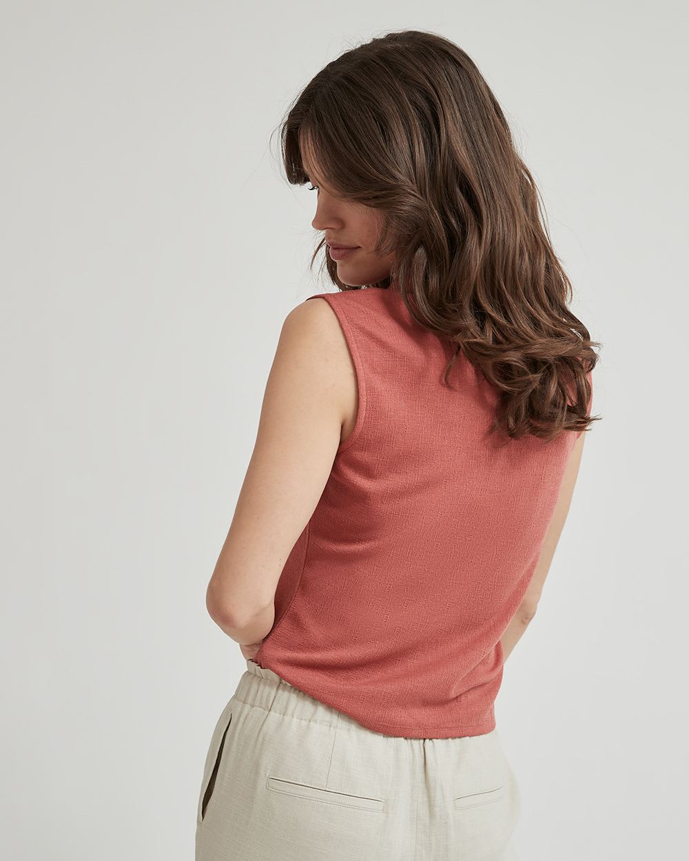 Textured Polo Cami