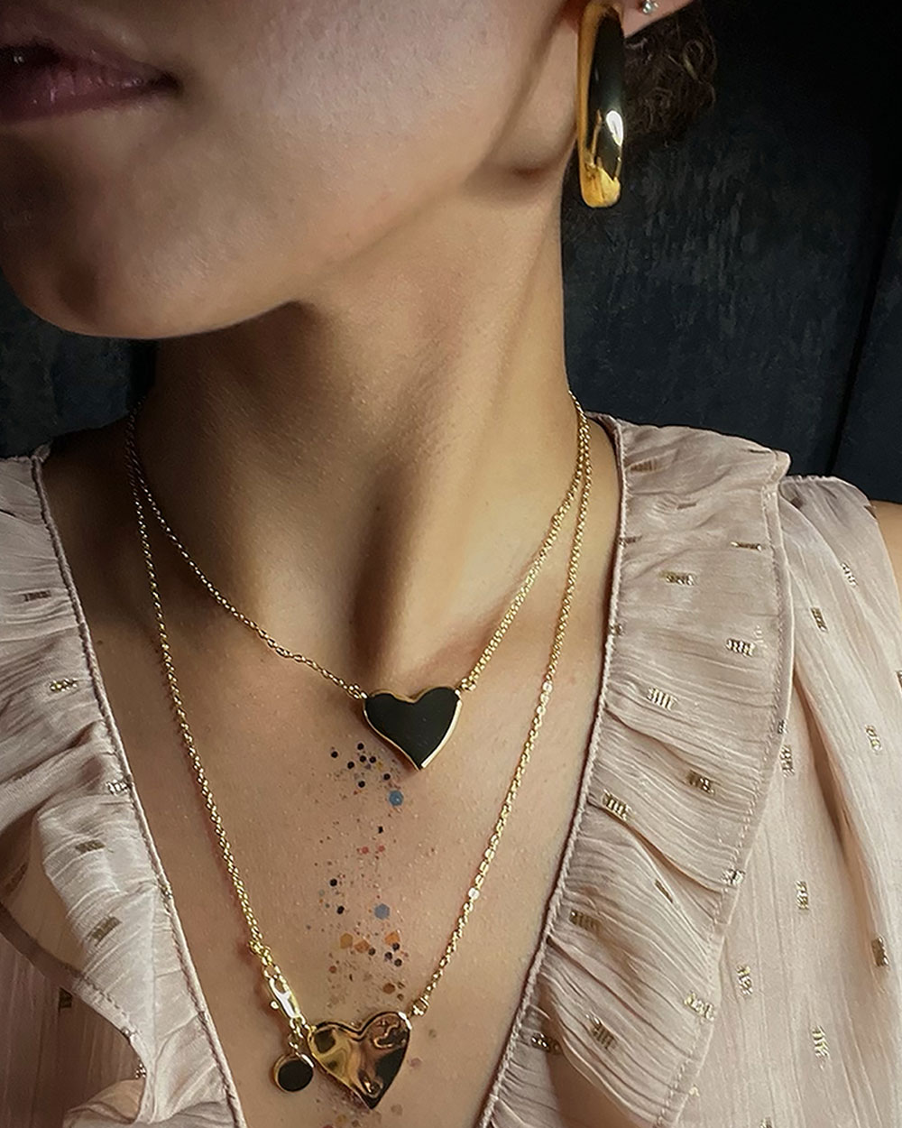 Jille Bean Scapular Hearts Necklace - Syd + Pia NYC™
