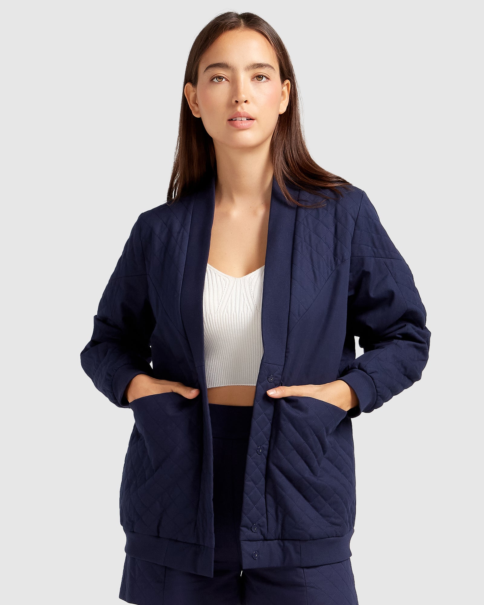 Belle & Bloom Over It Quilted Bomber