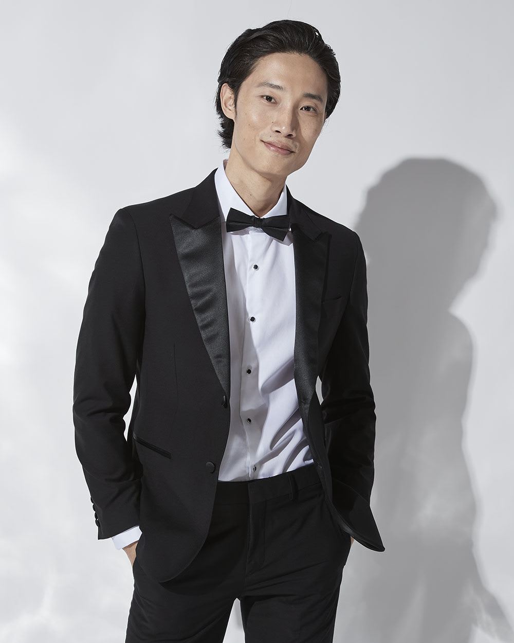 Slim Fit Tuxedo Pant with Satin Side Band