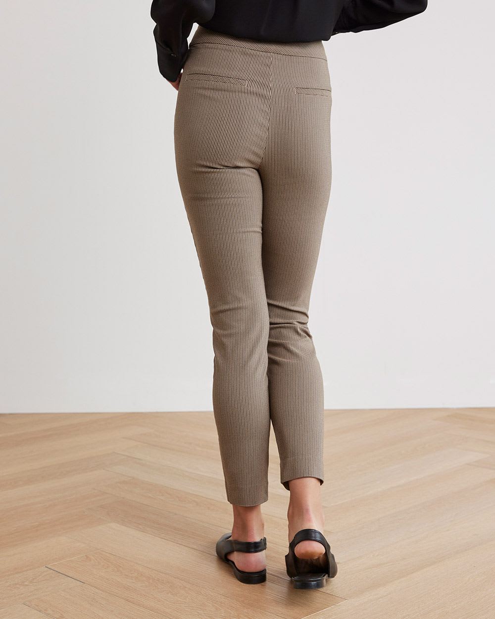 High-Rise Houndstooth Ankle City Legging Pant