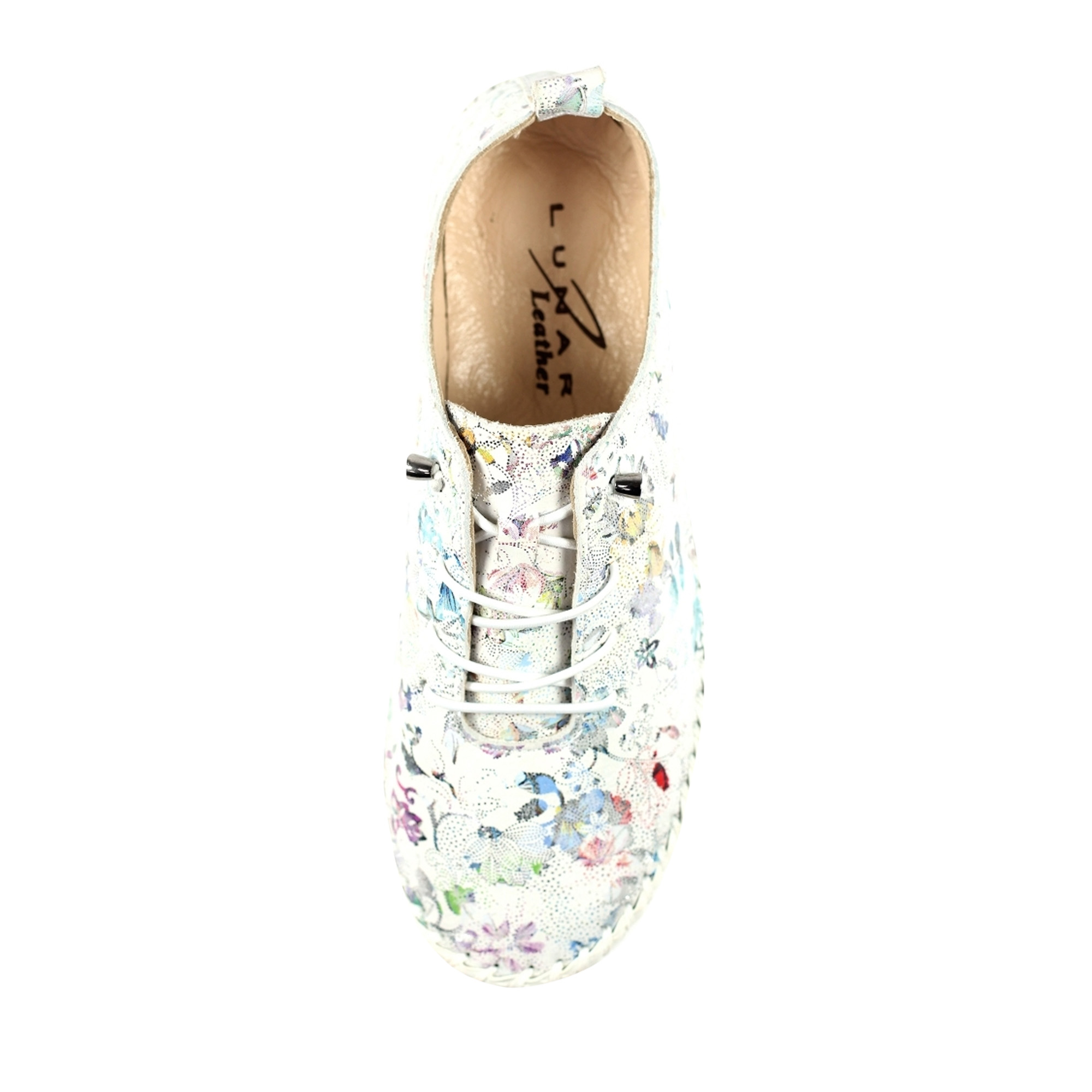 Lunar - Womens/Ladies Exbury Floral Leather Sneakers