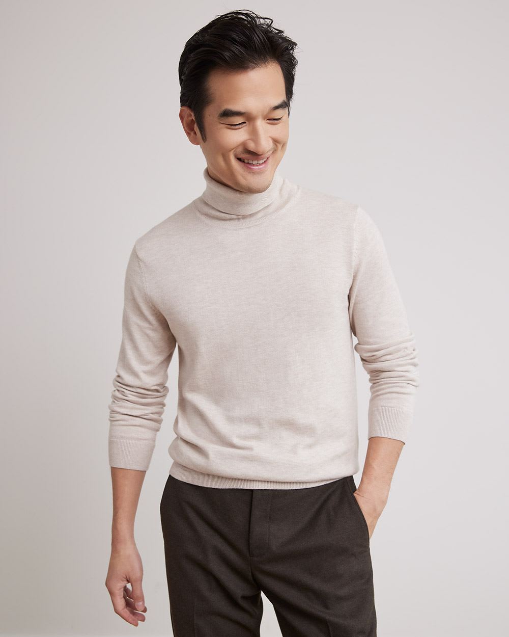Basic Long-Sleeve Turtleneck Sweater
