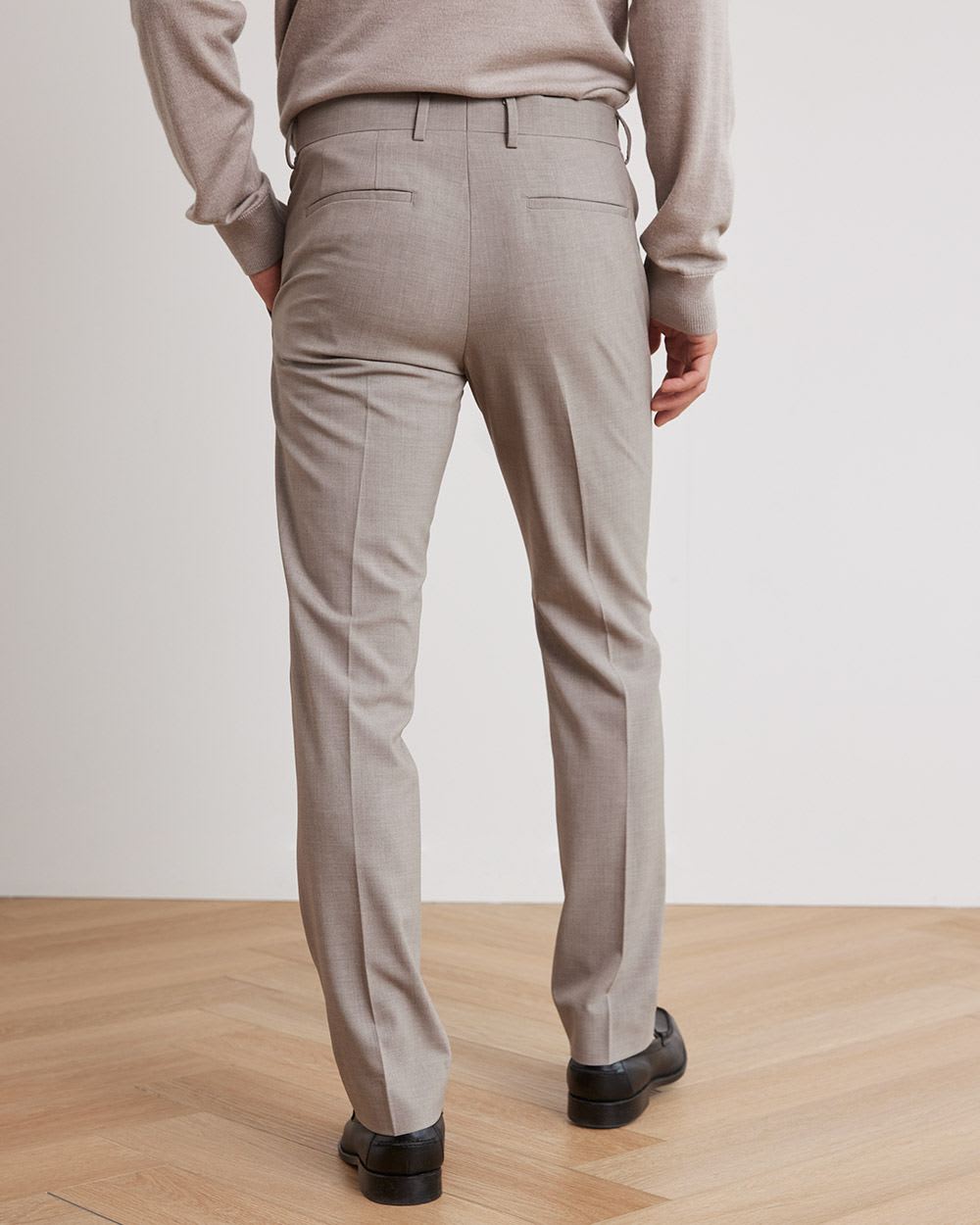 Slim-Fit Taupe Suit Pant