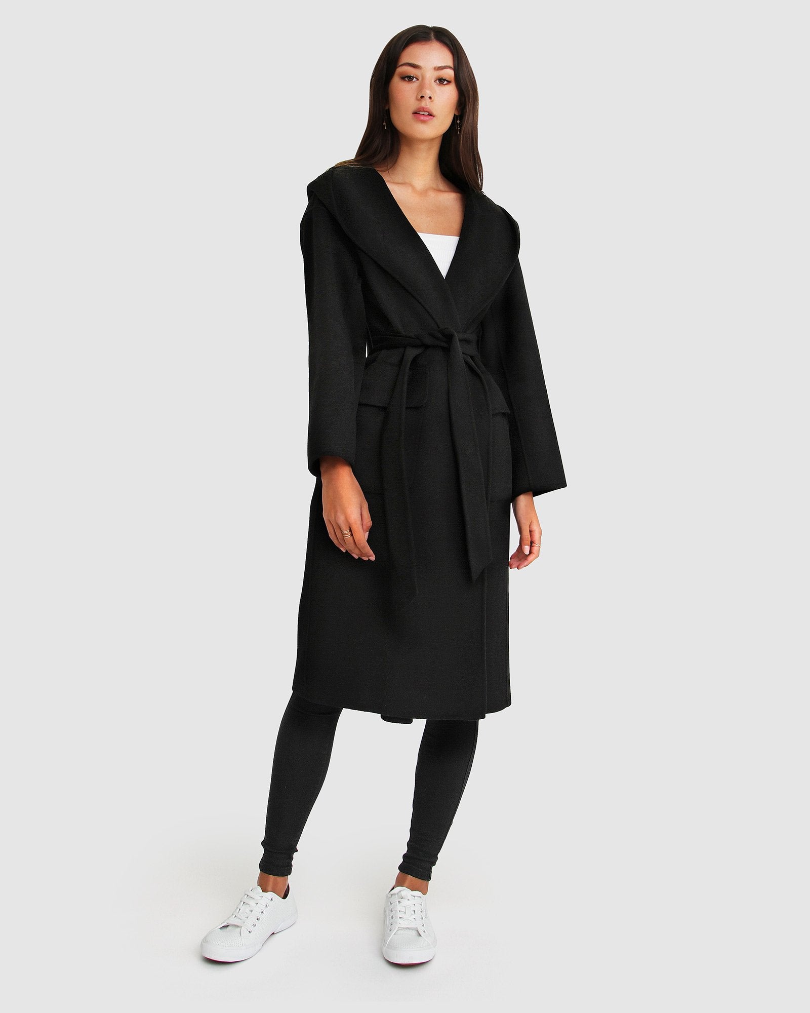 Belle & Bloom Runaway Wool Blend Robe Coat