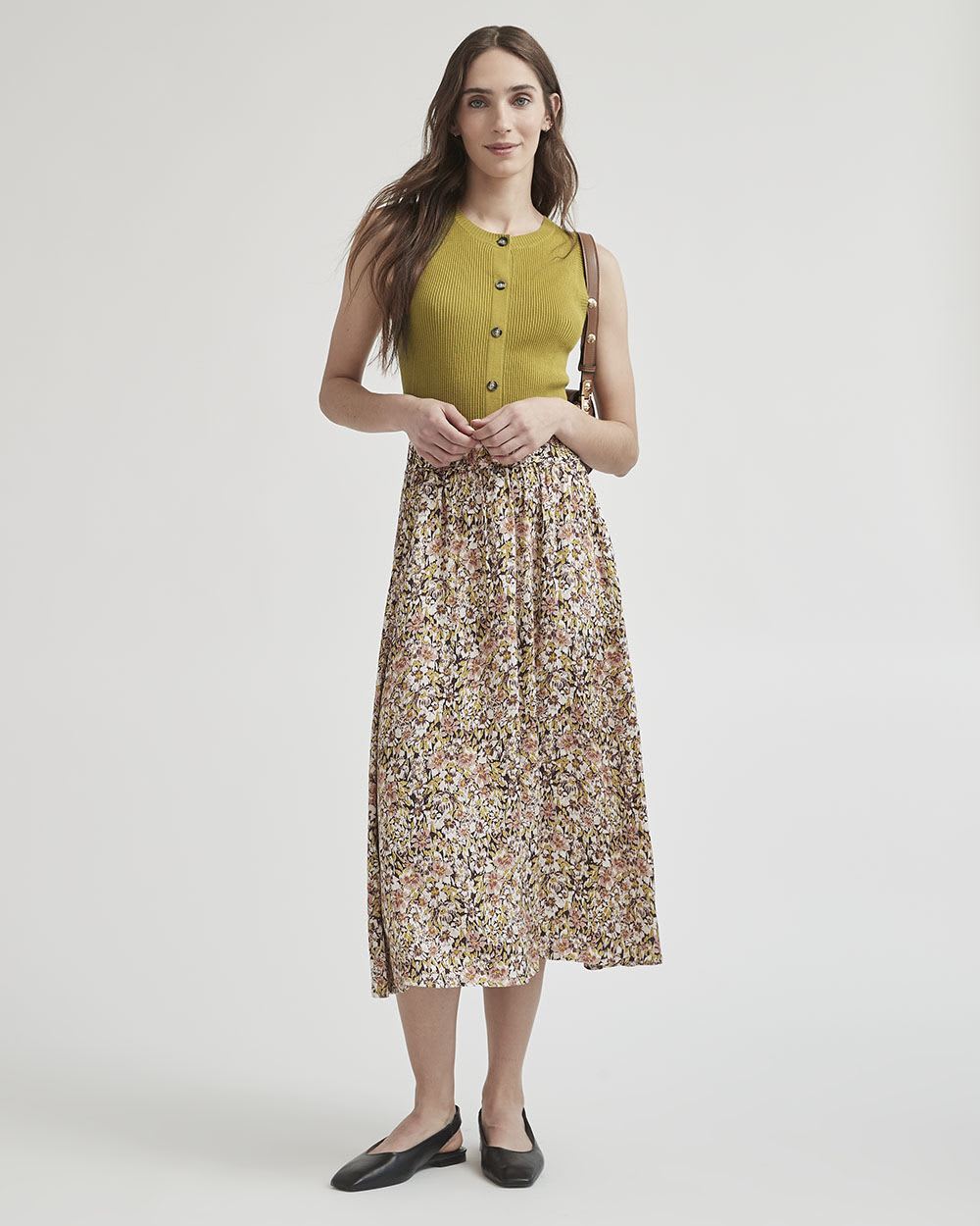 Crew-Neck Bodycon Ribbed Vest