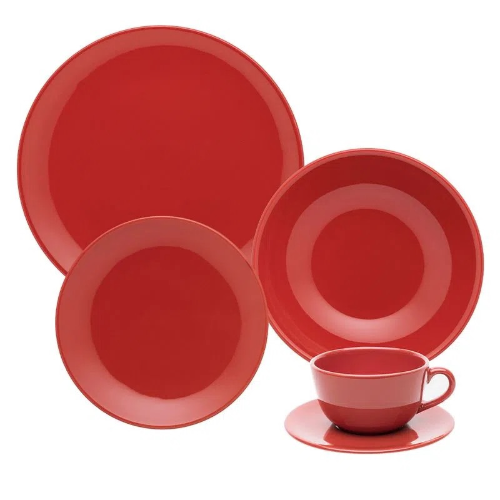 Oxford Unni Red 20 Pieces Dinnerware Set Service for 4