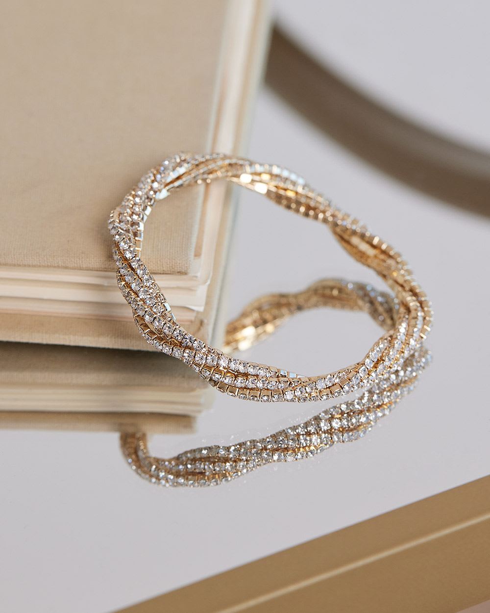 Elastic Bracelet with Rhinestones