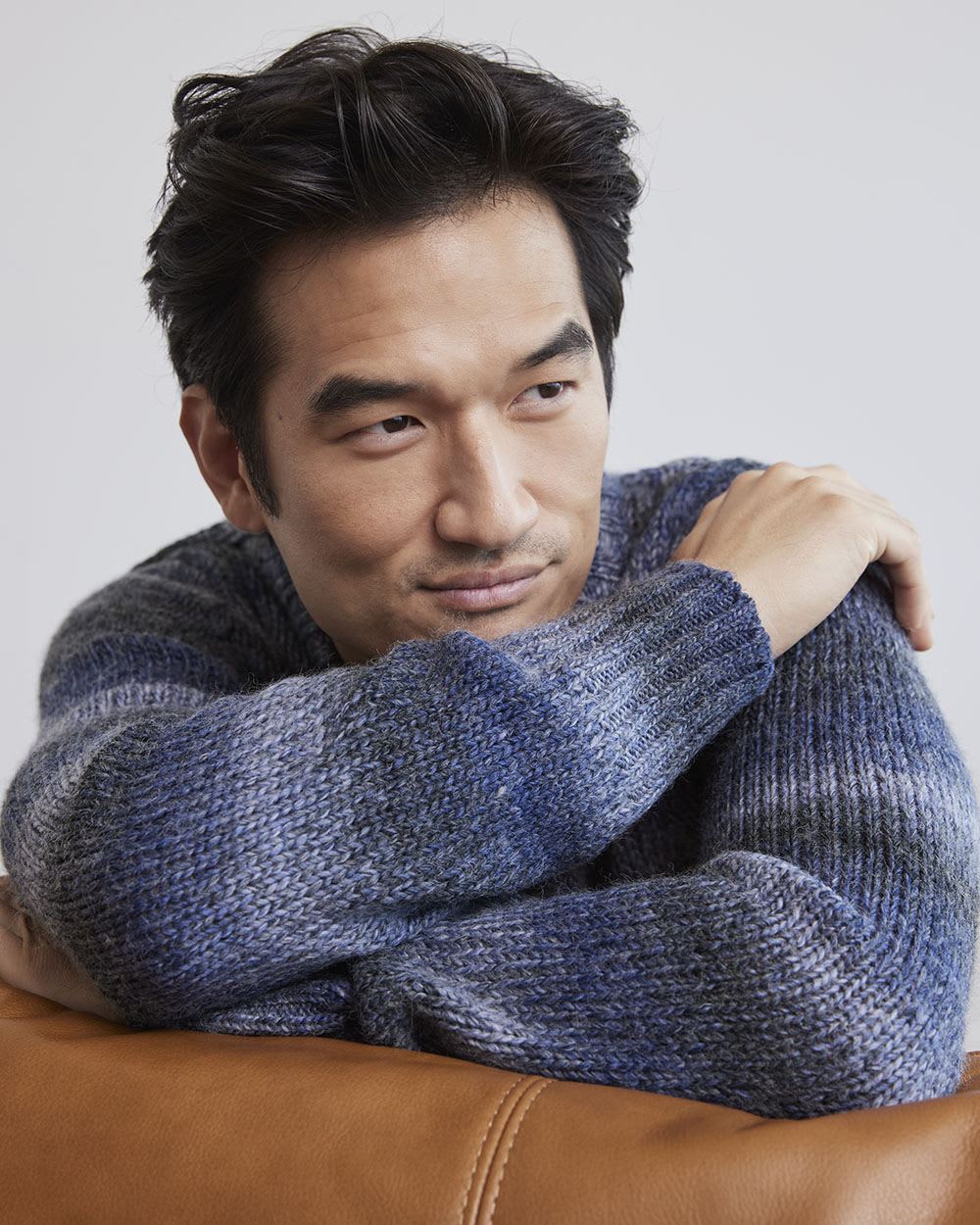 Striped Long-Sleeve Crew-Neck Sweater