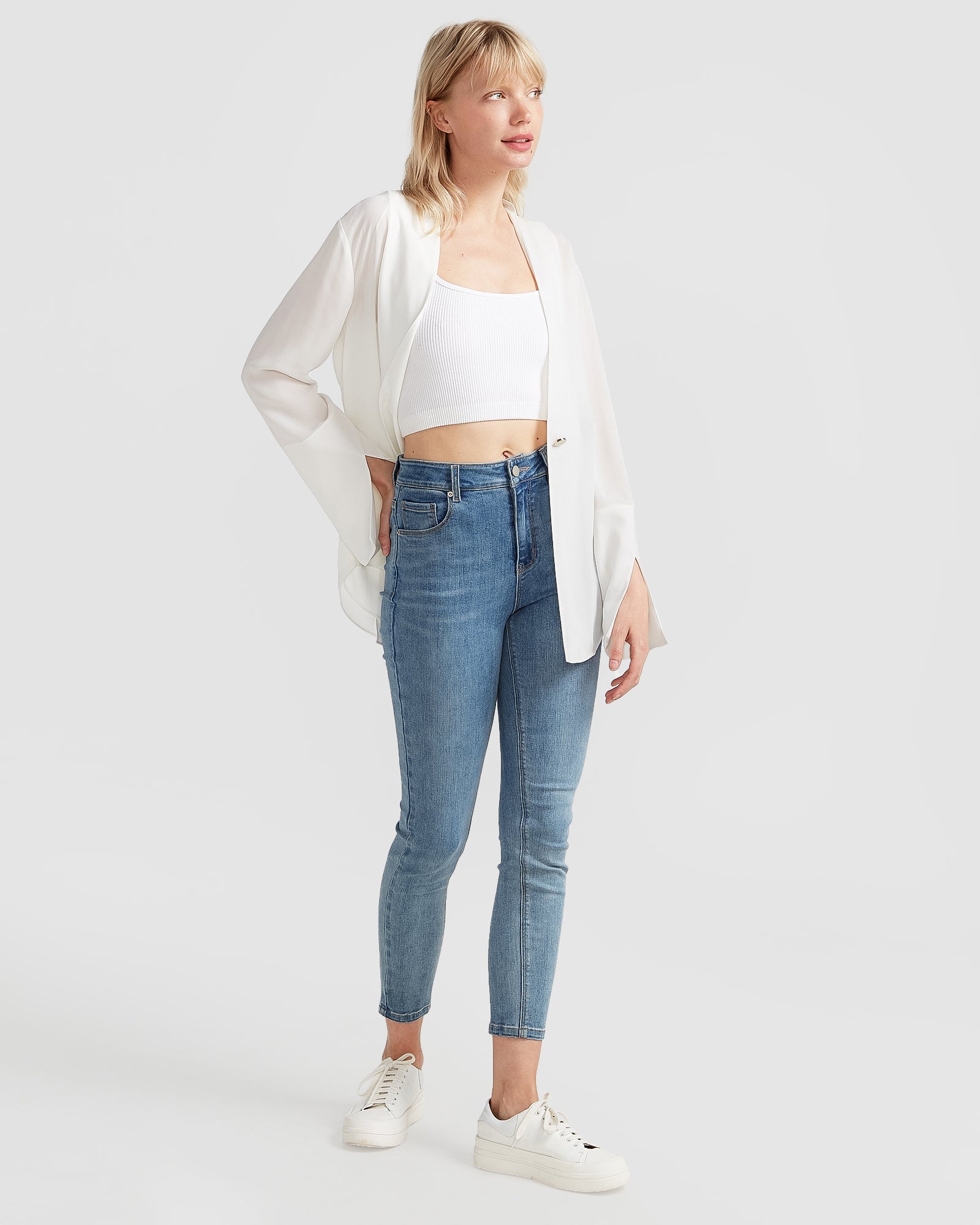 Belle & Bloom Sheer Genius Lightweight Blazer
