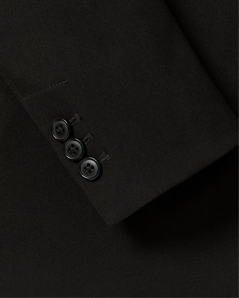 Black Fitted Double-Breasted Blazer