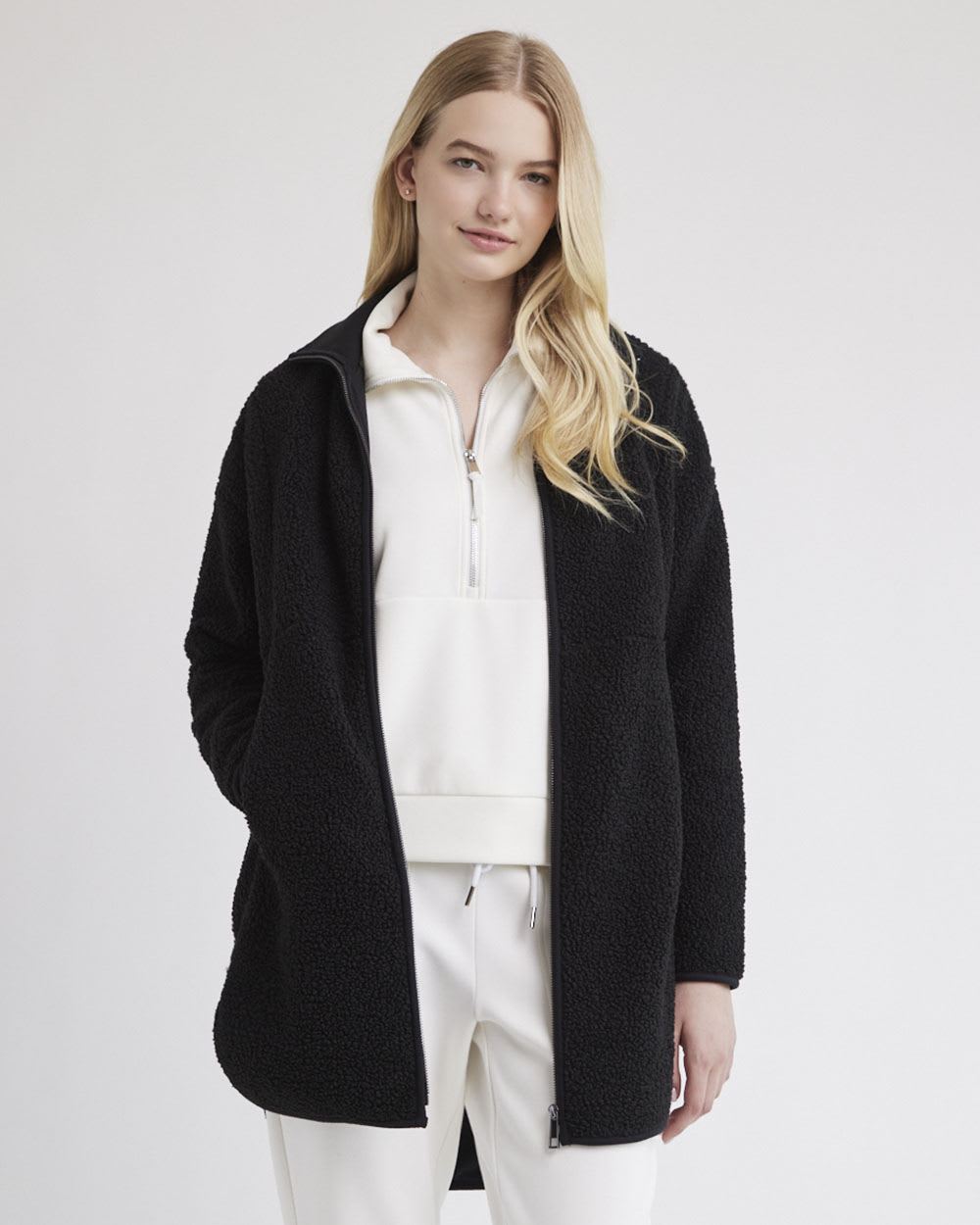 Sherpa Jacket with Zipper Closure