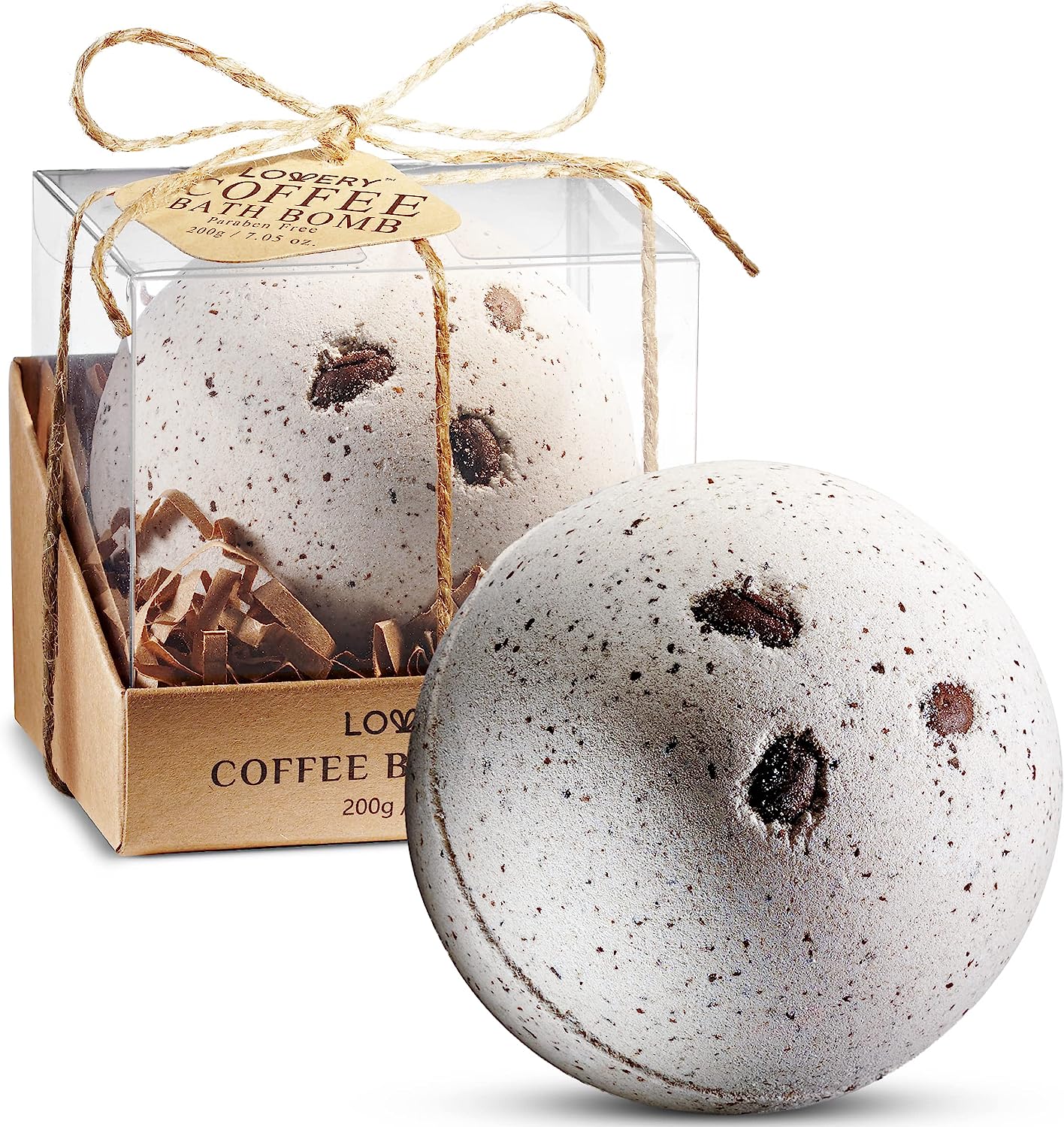 Lovery Extral Large Coffee Bath Bomb, 7oz Handmade Spa Body Bath Fizzy