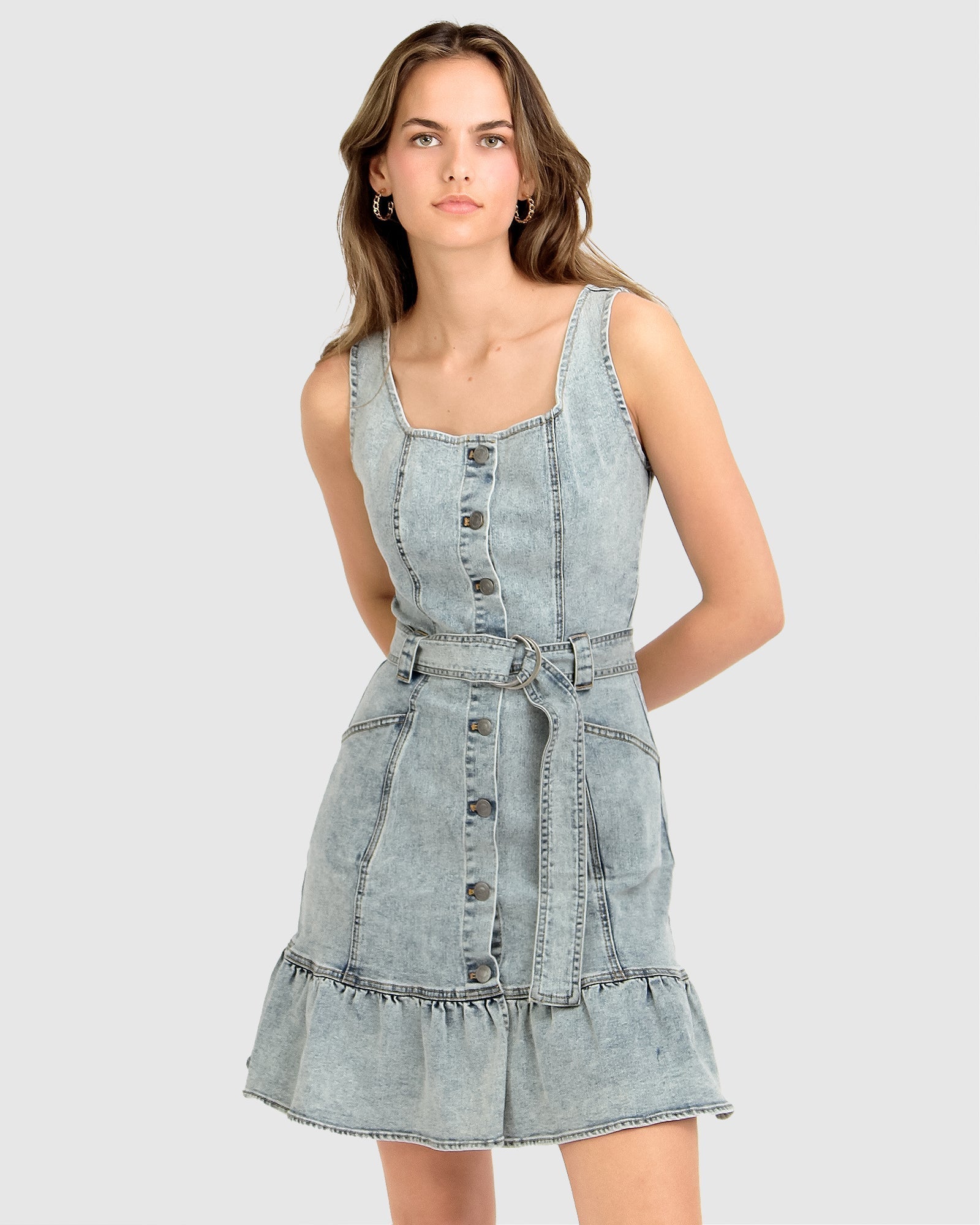 Belle & Bloom Rendezvous Denim Mini Dress