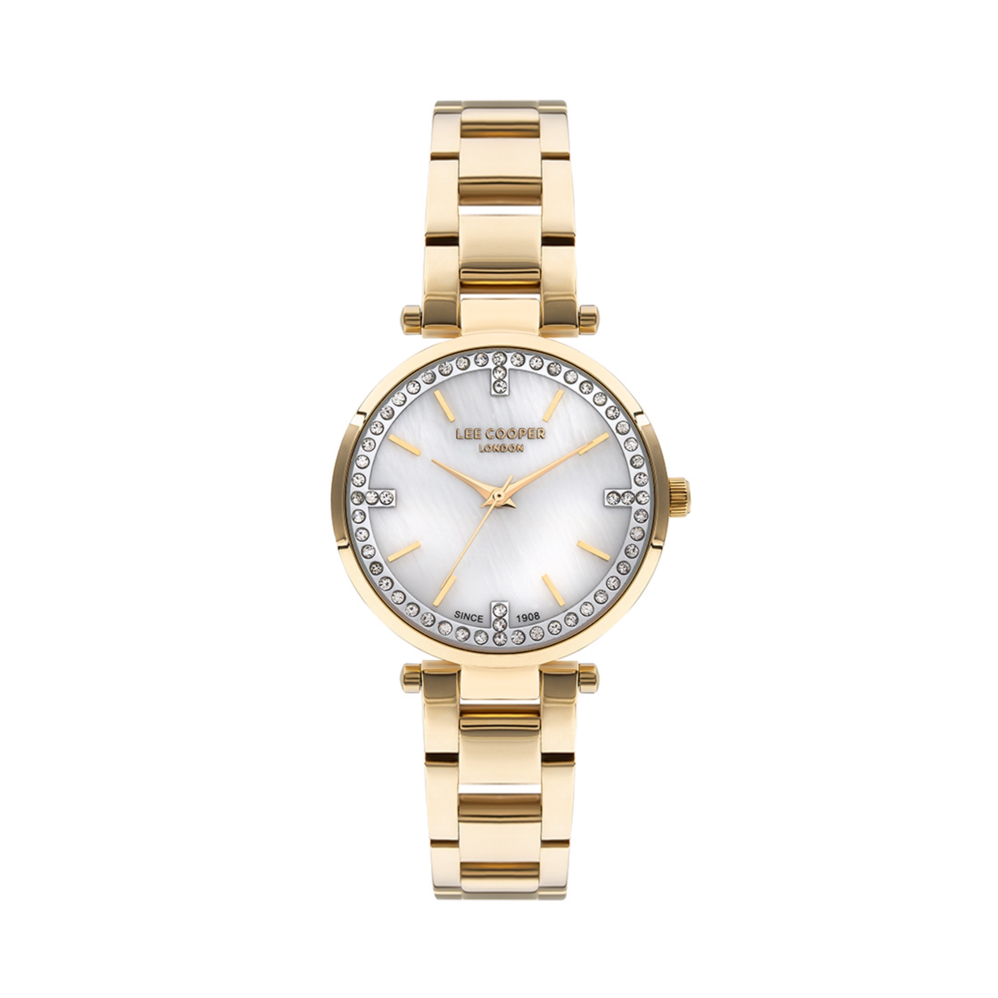 LEE COOPER-Women's Gold 33mm watch w/White Dial
